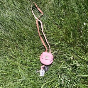 NWT Bath and Body Works Pink Faux Leather Wearable Lanyard Hand Sanitizer Holder